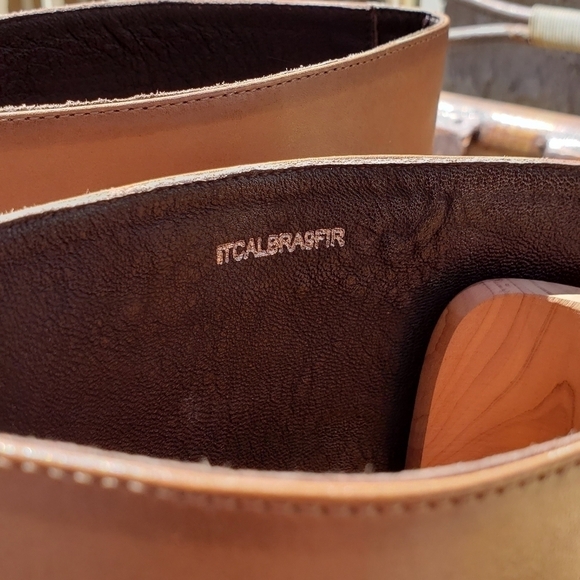 Burberry Tan Perforated Leather Knee High‎ BootsV - Picture 12 of 15